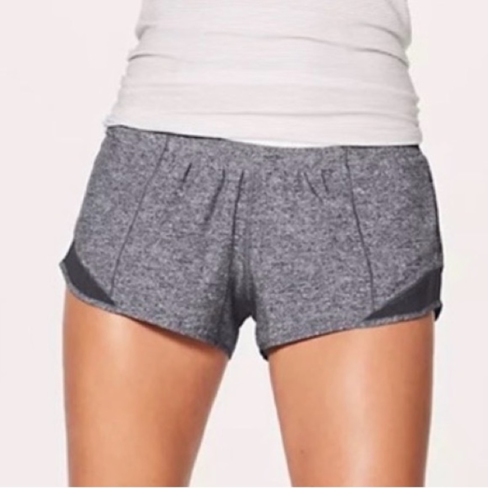 Lululemon Hotty Hot Low-Rise Lined 2.5 inch Charcoal Athletic Shorts